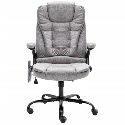 Eleganz Bürostuhl mit Massagefunktion - Hellgrau Wildleder-Optik, 100% Polyester & Metall - Ergonomischer Komfort fürs Homeoffice Eleganz Bürostuhl mit Massagefunktion - Hellgrau Wildleder-Optik, 100% Polyester & Metall - Ergonomischer Komfort fürs Homeoffice von Eleganz