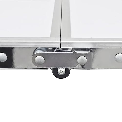Eleganz Campingtisch zusammenklappbar höhenverstellbar aus Aluminiumrahmen + MDF-Platte, 180 x 60 cm, ideal für Camping & Wandern - robust, platzsparend und leicht zu transportieren von Eleganz