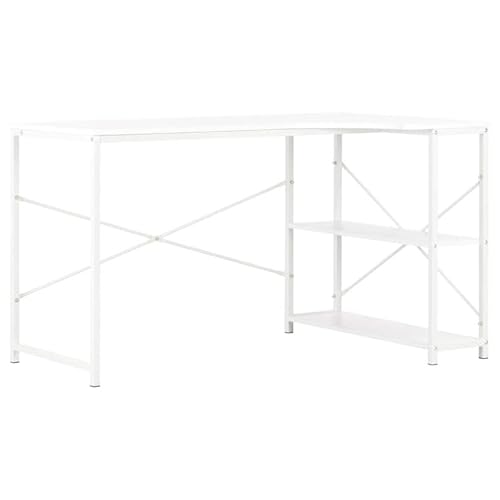 Eleganz Computertisch Weiß 120x72x70 cm - Schreibtsch für Großraumbüro, stabile Arbeitsplatte mit modernem Design, ergonomischer Bürotisch für Homeoffice und Büro von Eleganz