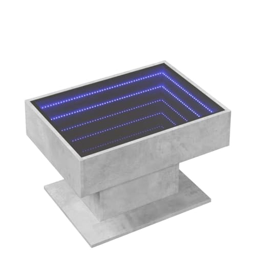 Eleganz -Couchtisch Betongrau 70x50x45 cm aus Holzwerkstoff & Glas - Moderner Wohnzimmertisch mit Beleuchtung für kleine Räume Eleganz -Couchtisch Betongrau 70x50x45 cm aus Holzwerkstoff & Glas - Moderner Wohnzimmertisch mit Beleuchtung für kleine Räume von Eleganz
