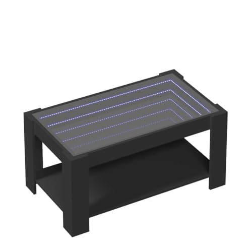 Eleganz -Couchtisch Schwarz 93x53x45 cm aus Holzwerkstoff und Glas - Moderner Beistelltisch für Wohnzimmer, langlebig und stilvoll Eleganz -Couchtisch Schwarz 93x53x45 cm aus Holzwerkstoff und Glas - Moderner Beistelltisch für Wohnzimmer, langlebig und stilvoll von Eleganz
