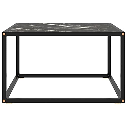 Eleganz Couchtisch Schwarz mit Schwarzem Glas in Marmor-Optik 60x60x35 - Moderner Wohnzimmertisch aus Hartglas & pulverbeschichtetem Stahl - Stilvoll & langlebig Eleganz Couchtisch Schwarz mit Schwarzem Glas in Marmor-Optik 60x60x35 - Moderner Wohnzimmertisch aus Hartglas & pulverbeschichtetem Stahl - Stilvoll & langlebig von Eleganz
