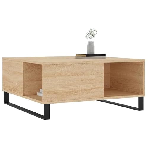 Eleganz Couchtisch Sonoma-Eiche 80x80x36,5 cm aus Holzwerkstoff & Metall - Moderner Wohnzimmertisch mit langlebiger Oberfläche - Ideal für kleine Räume & gemütliche Atmosphäre Eleganz Couchtisch Sonoma-Eiche 80x80x36,5 cm aus Holzwerkstoff & Metall - Moderner Wohnzimmertisch mit langlebiger Oberfläche - Ideal für kleine Räume & gemütliche Atmosphäre von Eleganz