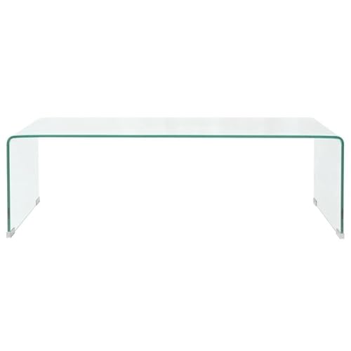 Eleganz Couchtisch aus gehärtetem Sicherheitsglas 98x45x30 cm transparent - Moderner Glas Esstisch für Wohnzimmer, Essbereich oder Büro - Stabiles & langlebiges Design Eleganz Couchtisch aus gehärtetem Sicherheitsglas 98x45x30 cm transparent - Moderner Glas Esstisch für Wohnzimmer, Essbereich oder Büro - Stabiles & langlebiges Design von Eleganz
