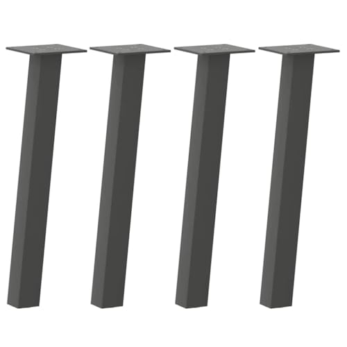 Eleganz Couchtischbeine 4 STK. Anthrazit 42 cm - pulverbeschichteter Stahl für stabile & langlebige Möbelbeine - Ideal für Wohnzimmer & Essbereich von Eleganz