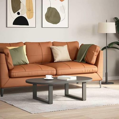 Eleganz Couchtischbeine U-Form 2 STK. aus pulverbeschichtetem Stahl - Anthrazit 60x(30-31) cm - Stabile & langlebige Möbelbeine für Wohnzimmer & Essbereich von Eleganz