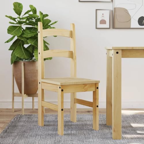 Eleganz Essstühle 2er Set aus Massivholz Kiefer - Langlebige Küchenstühle für Wohnzimmer & Esszimmer - Natürliche Optik & Stabile Konstruktion von Eleganz