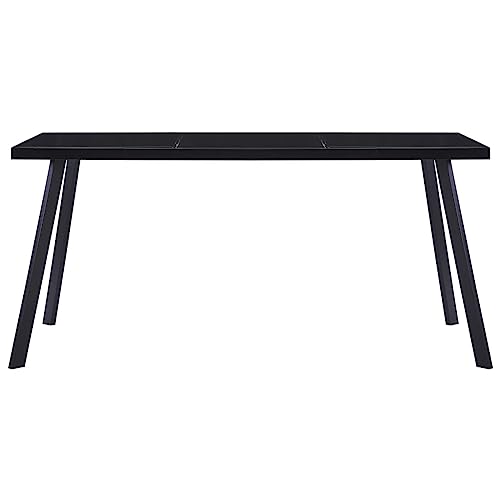 Eleganz Esstisch Schwarz 180 x 90 x 75 cm - Gehärtetes Glas & Stahl - Moderner Tisch für Wohnzimmer oder Küche - Langlebig & Stilvoll Eleganz Esstisch Schwarz 180 x 90 x 75 cm - Gehärtetes Glas & Stahl - Moderner Tisch für Wohnzimmer oder Küche - Langlebig & Stilvoll von Eleganz