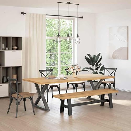 Eleganz Esszimmerbank NOAIN 180x40x45 cm aus Massivholz Kiefer - Stabile Sitzbank mit A-Form-Beinen für Wohnzimmer, Küche oder Garten - Langlebig & Natürlich von Eleganz