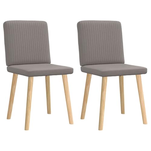 Eleganz Esszimmerstühle 2 STK. Taupe Stoff - Bequeme und stabile Stühle für Wohnzimmer, Küche oder Essbereich, modernes Design, leicht zu reinigen von Eleganz