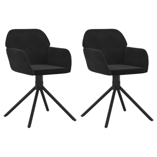 Eleganz Esszimmerstühle 2 STK. drehbar - Schwarz Samt - Hochwertige Drehstühle für Wohnzimmer & Küche - Bequem & langlebig - Moderne Designerstühle Eleganz Esszimmerstühle 2 STK. drehbar - Schwarz Samt - Hochwertige Drehstühle für Wohnzimmer & Küche - Bequem & langlebig - Moderne Designerstühle von Eleganz