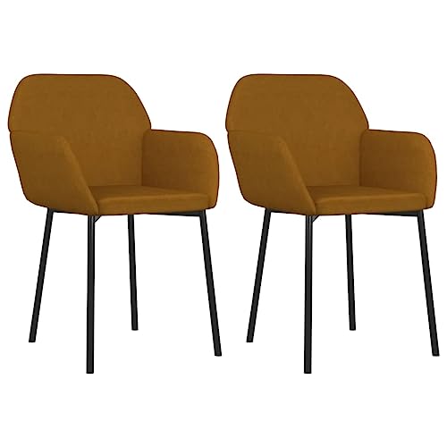 Eleganz Esszimmerstühle 2er Set Braun Samt – Moderne Velours Stühle für Esszimmer, Küche & Wohnbereich – Bequem & Langlebig von Eleganz