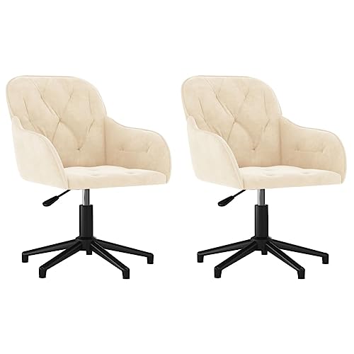 Eleganz Esszimmerstühle 2er Set Drehbar | Creme Samt Bezug | Hochwertige Drehstühle für Wohnzimmer & Küche | Bequem & Stilvoll Eleganz Esszimmerstühle 2er Set Drehbar | Creme Samt Bezug | Hochwertige Drehstühle für Wohnzimmer & Küche | Bequem & Stilvoll von Eleganz