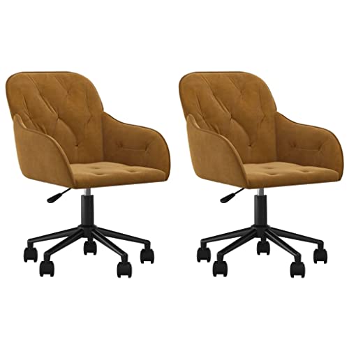 Eleganz Esszimmerstühle 2er Set Drehbar - Luxus Samtbezug, Bequem & Stabil - Moderne Küchenstühle für Wohnzimmer & Essbereich - Braun Eleganz Esszimmerstühle 2er Set Drehbar - Luxus Samtbezug, Bequem & Stabil - Moderne Küchenstühle für Wohnzimmer & Essbereich - Braun von Eleganz