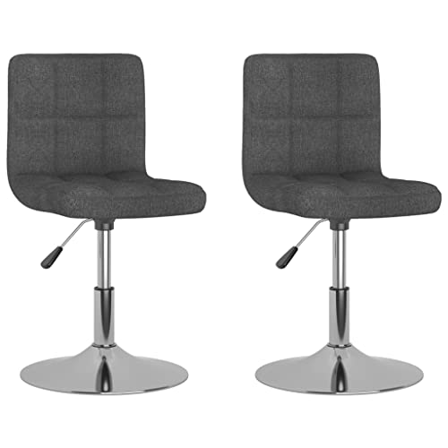 Eleganz Esszimmerstühle 2er Set Drehbar mit Stoffbezug Dunkelgrau - Modernes Küchenstühle Set für Wohnzimmer & Essbereich - Bequem & Langlebig von Eleganz