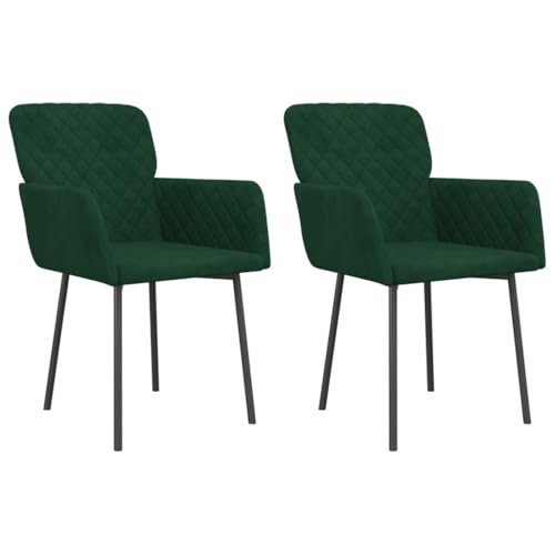 Eleganz Esszimmerstühle 2er Set - Dunkelgrüne Samtstühle für Wohnzimmer & Küche - Bequem & Stilvoll - Moderne Designerstühle mit Hoher Rückenlehne Eleganz Esszimmerstühle 2er Set - Dunkelgrüne Samtstühle für Wohnzimmer & Küche - Bequem & Stilvoll - Moderne Designerstühle mit Hoher Rückenlehne von Eleganz