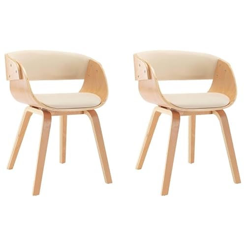 Eleganz Esszimmerstühle 2er Set – Moderne Bugholz Stühle mit Kunstleder Bezug – Bequem & Langlebig für Küche, Wohnzimmer oder Essbereich – Creme Eleganz Esszimmerstühle 2er Set – Moderne Bugholz Stühle mit Kunstleder Bezug – Bequem & Langlebig für Küche, Wohnzimmer oder Essbereich – Creme von Eleganz