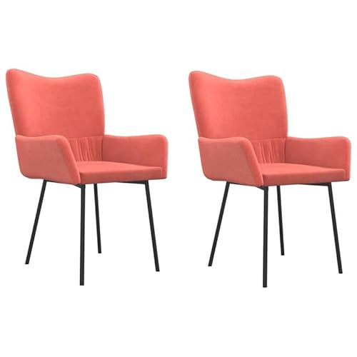 Eleganz Esszimmerstühle 2er Set Rosa Samt - Moderne Veloursstühle für Wohnzimmer & Küche, Bequeme Polsterung & Stabile Konstruktion, Ideal für Familien & Gastgeber Eleganz Esszimmerstühle 2er Set Rosa Samt - Moderne Veloursstühle für Wohnzimmer & Küche, Bequeme Polsterung & Stabile Konstruktion, Ideal für Familien & Gastgeber von Eleganz