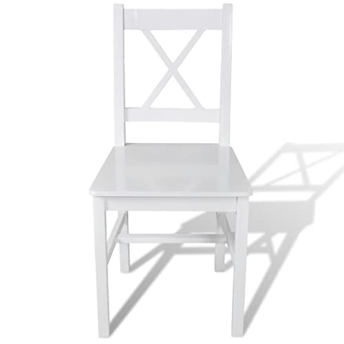 Eleganz Esszimmerstühle 2er Set Weiß Kiefernholz - Stabile & Leichte Küchenstühle für Esszimmer, Küche oder Garten - Langlebig & Bequem Eleganz Esszimmerstühle 2er Set Weiß Kiefernholz - Stabile & Leichte Küchenstühle für Esszimmer, Küche oder Garten - Langlebig & Bequem von Eleganz