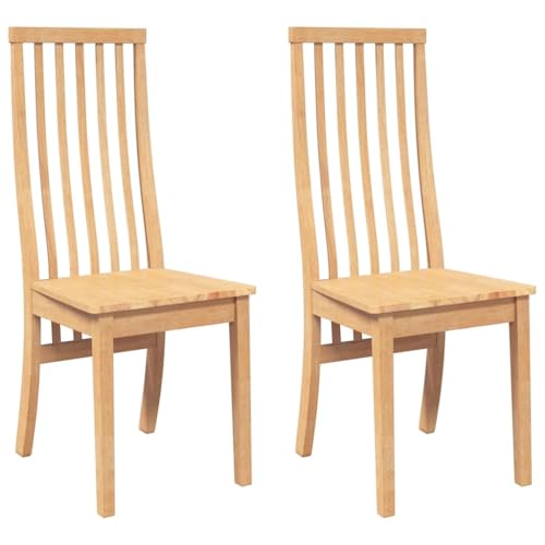 Eleganz Esszimmerstühle 2er Set aus Massivholz (Gummibaum) – Langlebig & Stilvoll für Wohnzimmer, Küche oder Essbereich – Bequeme und Stabile Holzstühle für täglichen Gebrauch von Eleganz