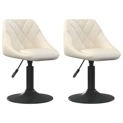 Eleganz Esszimmerstühle 2er Set drehbar - Creme Samt Polster - Moderne Küchenstühle für Wohnzimmer & Essbereich - Bequem & langlebig Eleganz Esszimmerstühle 2er Set drehbar - Creme Samt Polster - Moderne Küchenstühle für Wohnzimmer & Essbereich - Bequem & langlebig von Eleganz