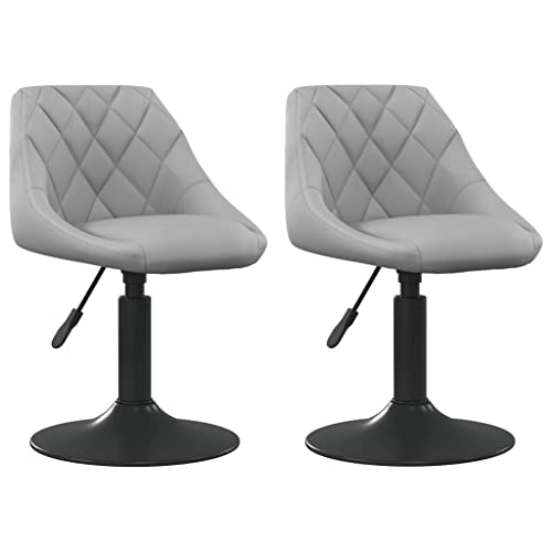Eleganz Esszimmerstühle 2er Set drehbar – Hellgraue Samtstühle für Wohnzimmer & Küche, Moderne Drehstühle mit hohem Komfort Eleganz Esszimmerstühle 2er Set drehbar – Hellgraue Samtstühle für Wohnzimmer & Küche, Moderne Drehstühle mit hohem Komfort von Eleganz