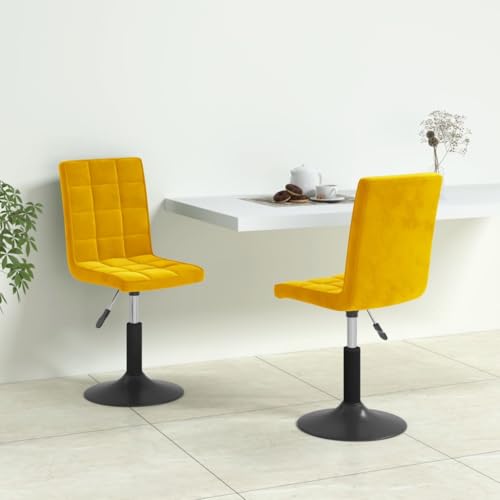 Eleganz Esszimmerstühle 2er Set drehbar - Senfgelb Samt - Moderner Küchenstuhl für Esszimmer & Wohnzimmer - Bequem & Langlebig Eleganz Esszimmerstühle 2er Set drehbar - Senfgelb Samt - Moderner Küchenstuhl für Esszimmer & Wohnzimmer - Bequem & Langlebig von Eleganz