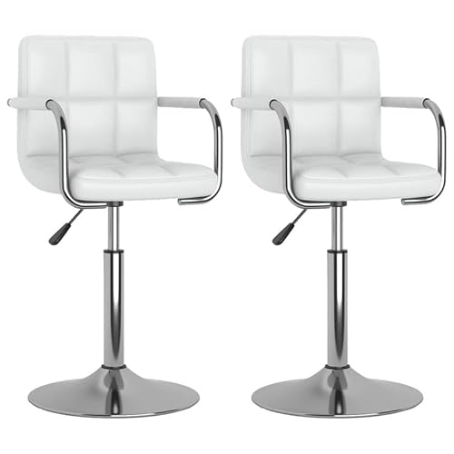 Eleganz Esszimmerstühle 2er Set drehbar - Weiße Kunstlederstühle für Küche & Wohnzimmer - Modern & langlebig - Platzsparend & komfortabel Eleganz Esszimmerstühle 2er Set drehbar - Weiße Kunstlederstühle für Küche & Wohnzimmer - Modern & langlebig - Platzsparend & komfortabel von Eleganz