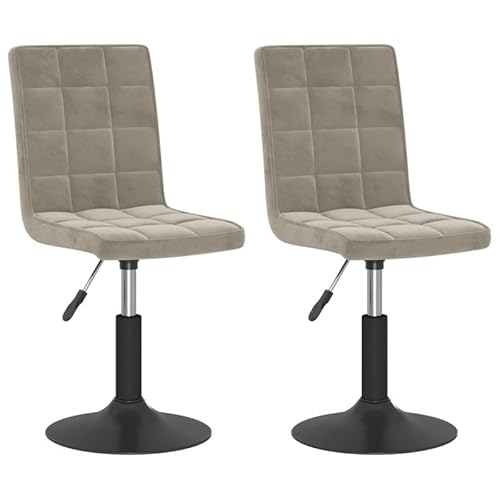 Eleganz Esszimmerstühle 2er Set drehbar hellgrau Samt - Moderne Drehstühle für Esszimmer, Wohnzimmer oder Büro - Bequem & langlebig Eleganz Esszimmerstühle 2er Set drehbar hellgrau Samt - Moderne Drehstühle für Esszimmer, Wohnzimmer oder Büro - Bequem & langlebig von Eleganz