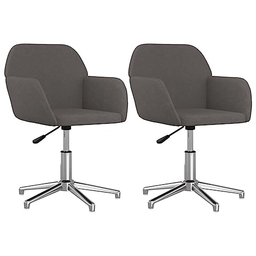 Eleganz Esszimmerstühle 2er Set drehbar mit Stoffbezug - Modern & Bequem für Küche oder Wohnzimmer - Dunkelgrau - Stabile Drehfunktion & Langlebig Eleganz Esszimmerstühle 2er Set drehbar mit Stoffbezug - Modern & Bequem für Küche oder Wohnzimmer - Dunkelgrau - Stabile Drehfunktion & Langlebig von Eleganz