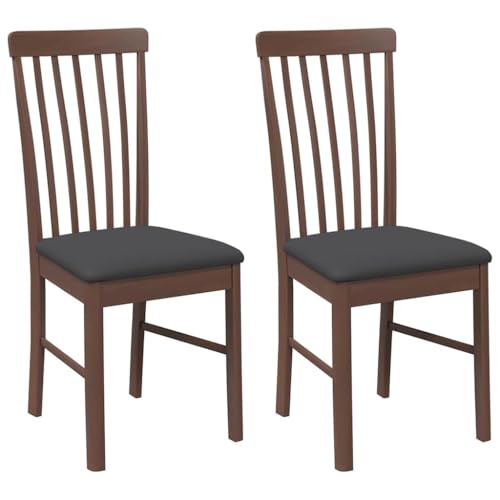 Eleganz Esszimmerstühle 2er Set mit Kissen - Massivholz Gummibaum Braun - Bequeme & Stabile Küchenstühle für Wohnzimmer oder Essbereich - Langlebige Holzstühle mit Polster Eleganz Esszimmerstühle 2er Set mit Kissen - Massivholz Gummibaum Braun - Bequeme & Stabile Küchenstühle für Wohnzimmer oder Essbereich - Langlebige Holzstühle mit Polster von Eleganz