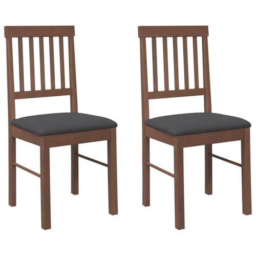 Eleganz Esszimmerstühle 2er Set mit Kissen - Massivholz Gummibaum Braun - Bequeme & Stabile Küchenstühle für Wohnzimmer & Essbereich Eleganz Esszimmerstühle 2er Set mit Kissen - Massivholz Gummibaum Braun - Bequeme & Stabile Küchenstühle für Wohnzimmer & Essbereich von Eleganz