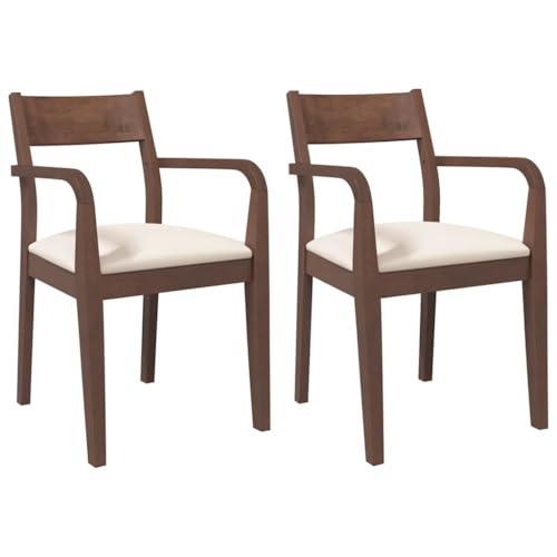 Eleganz Esszimmerstühle 2er Set mit Kissen – Massivholz Gummibaum Braun – Bequeme & Stabile Küchenstühle für Wohnzimmer & Essbereich Eleganz Esszimmerstühle 2er Set mit Kissen – Massivholz Gummibaum Braun – Bequeme & Stabile Küchenstühle für Wohnzimmer & Essbereich von Eleganz