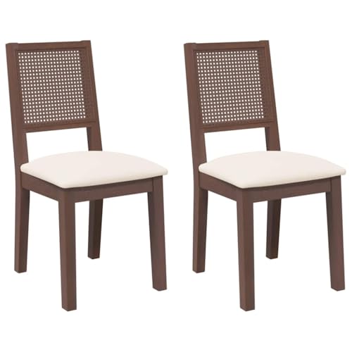Eleganz Esszimmerstühle 2er Set mit Kissen - Massivholz aus Gummibaum - Stabile & Bequeme Küchenstühle für Wohnzimmer oder Essbereich - Braun Eleganz Esszimmerstühle 2er Set mit Kissen - Massivholz aus Gummibaum - Stabile & Bequeme Küchenstühle für Wohnzimmer oder Essbereich - Braun von Eleganz