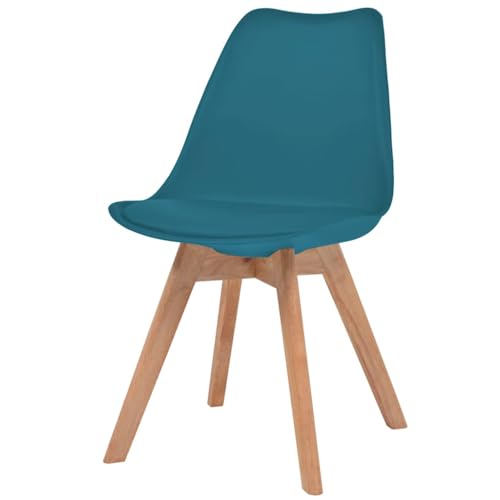 Eleganz Esszimmerstühle 4 STK. Türkis Kunststoff - Moderne Stapelbare Gartenstühle für Terrasse und Balkon, Leicht & Wetterfest von Eleganz