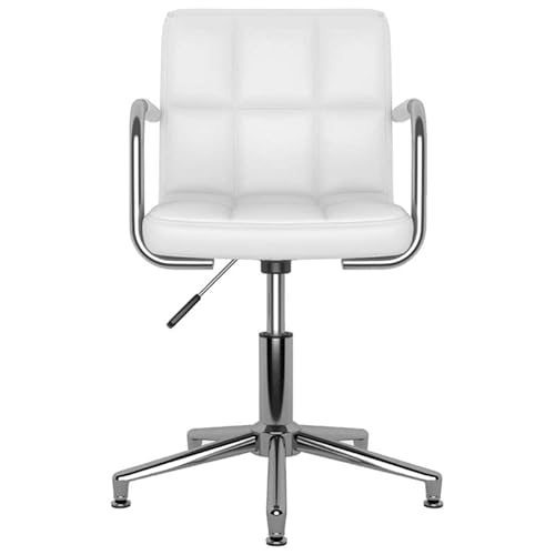 Eleganz Esszimmerstühle 4er Set drehbar in Weiß – Modernes Kunstleder für Wohnzimmer & Küche – Bequeme Drehstühle mit stabilem Stand von Eleganz