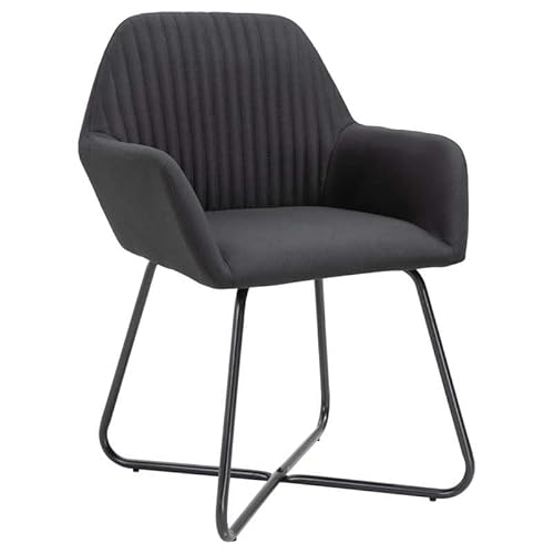 Eleganz Esszimmerstühle 6 Stück Schwarz Stoff - Moderne Küchenstühle für Esszimmer & Wohnzimmer, Bequem & Langlebig, Ideal für Familien & Gastronomie von Eleganz