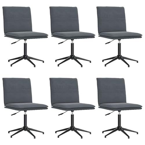 Eleganz Esszimmerstühle 6er Set - Dunkelgraue Samtstühle für Wohnzimmer, Küche & Essbereich - Bequem & Stilvoll - Moderne Designerstühle für Gastgeber Eleganz Esszimmerstühle 6er Set - Dunkelgraue Samtstühle für Wohnzimmer, Küche & Essbereich - Bequem & Stilvoll - Moderne Designerstühle für Gastgeber von Eleganz