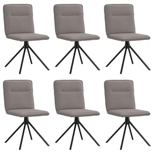 Eleganz Esszimmerstühle 6er Set aus Stoff in Taupe – Bequeme und stabile Stühle für Wohnzimmer oder Essbereich – Moderne Farben und langlebiges Design von Eleganz