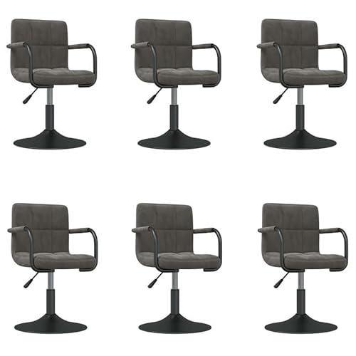 Eleganz Esszimmerstühle 6er Set drehbar in dunkelgrau Samt – Modernes Küchenstuhl Set für Esszimmer & Wohnzimmer, bequem & langlebig Eleganz Esszimmerstühle 6er Set drehbar in dunkelgrau Samt – Modernes Küchenstuhl Set für Esszimmer & Wohnzimmer, bequem & langlebig von Eleganz