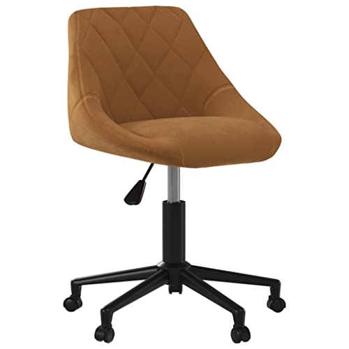 Eleganz Esszimmerstuhl drehbar - Moderner Drehstuhl in Braun mit Samtbezug, ergonomisch & langlebig für Wohnzimmer, Küche oder Homeoffice von Eleganz
