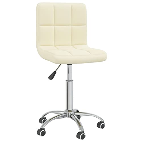 Eleganz Esszimmerstuhl drehbar – Moderner Drehstuhl mit cremefarbenem Stoffbezug, bequem & langlebig – Perfekt für Wohnzimmer, Küche oder Büro von Eleganz