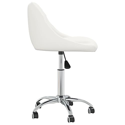 Eleganz Esszimmerstuhl drehbar - Weißer Kunstlederstuhl für Küche, Wohnzimmer oder Büro - Moderner & bequemer Drehstuhl mit stabilem Gestell - Platzsparend & pflegeleicht Eleganz Esszimmerstuhl drehbar - Weißer Kunstlederstuhl für Küche, Wohnzimmer oder Büro - Moderner & bequemer Drehstuhl mit stabilem Gestell - Platzsparend & pflegeleicht von Eleganz