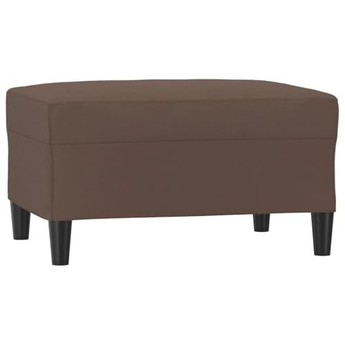 Eleganz Fußhocker Braun 70x55x41 cm Kunstleder - Moderner Hocker für Wohnzimmer & Schlafzimmer, Langlebig & Bequem - Perfekte Fußablage für Futons oder Sofa von Eleganz