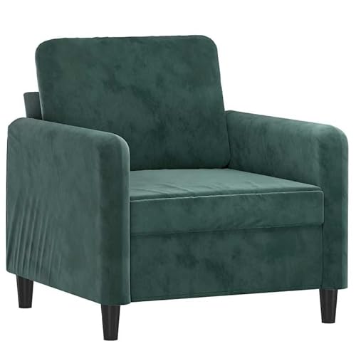 Eleganz Futon Sessel dunkelgrün 60 cm Samt – Bequemer Sitzsack für Wohnzimmer, Schlafzimmer oder Balkon – Weicher Veloursstoff & Platzsparend von Eleganz