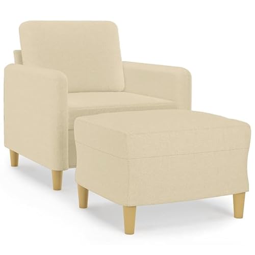 Eleganz Futon Sessel mit Hocker Creme 60 cm Stoff – Bequemer Klappstuhl für Wohnzimmer & Balkon, Platzsparend & Langlebig, Ideal für kleine Räume Eleganz Futon Sessel mit Hocker Creme 60 cm Stoff – Bequemer Klappstuhl für Wohnzimmer & Balkon, Platzsparend & Langlebig, Ideal für kleine Räume von Eleganz