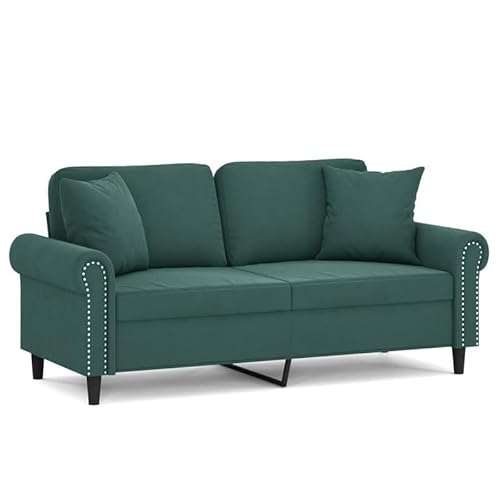 Eleganz Futon Sofa 140 cm dunkelgrün Samt - 2-Sitzer mit Zierkissen, platzsparend für Wohnzimmer oder Schlafzimmer, bequem & stilvoll Eleganz Futon Sofa 140 cm dunkelgrün Samt - 2-Sitzer mit Zierkissen, platzsparend für Wohnzimmer oder Schlafzimmer, bequem & stilvoll von Eleganz