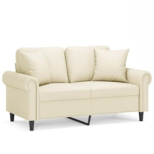 Eleganz Futon-Sofa 2-Sitzer 120 cm in Creme Kunstleder mit Zierkissen – Platzsparendes Wohnzimmer-Sofa für kleine Räume, langlebig & pflegeleicht Eleganz Futon-Sofa 2-Sitzer 120 cm in Creme Kunstleder mit Zierkissen – Platzsparendes Wohnzimmer-Sofa für kleine Räume, langlebig & pflegeleicht von Eleganz
