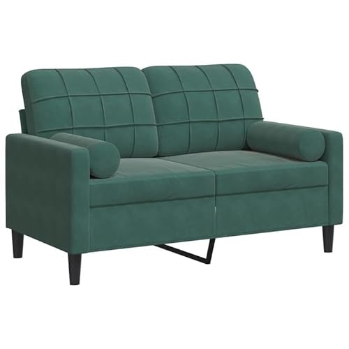 Eleganz Futon Sofa 2-Sitzer Dunkelgrün 120 cm Samt mit Zierkissen - Bequemes Sofa für Wohnzimmer oder kleine Räume, langlebig und pflegeleicht Eleganz Futon Sofa 2-Sitzer Dunkelgrün 120 cm Samt mit Zierkissen - Bequemes Sofa für Wohnzimmer oder kleine Räume, langlebig und pflegeleicht von Eleganz