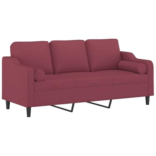 Eleganz Futon Sofa 3-Sitzer Weinrot 180 cm Stoff – Bequemes Klappsofa für Wohnzimmer & Gastbereich mit Zierkissen – Platzsparend & Gemütlich Eleganz Futon Sofa 3-Sitzer Weinrot 180 cm Stoff – Bequemes Klappsofa für Wohnzimmer & Gastbereich mit Zierkissen – Platzsparend & Gemütlich von Eleganz